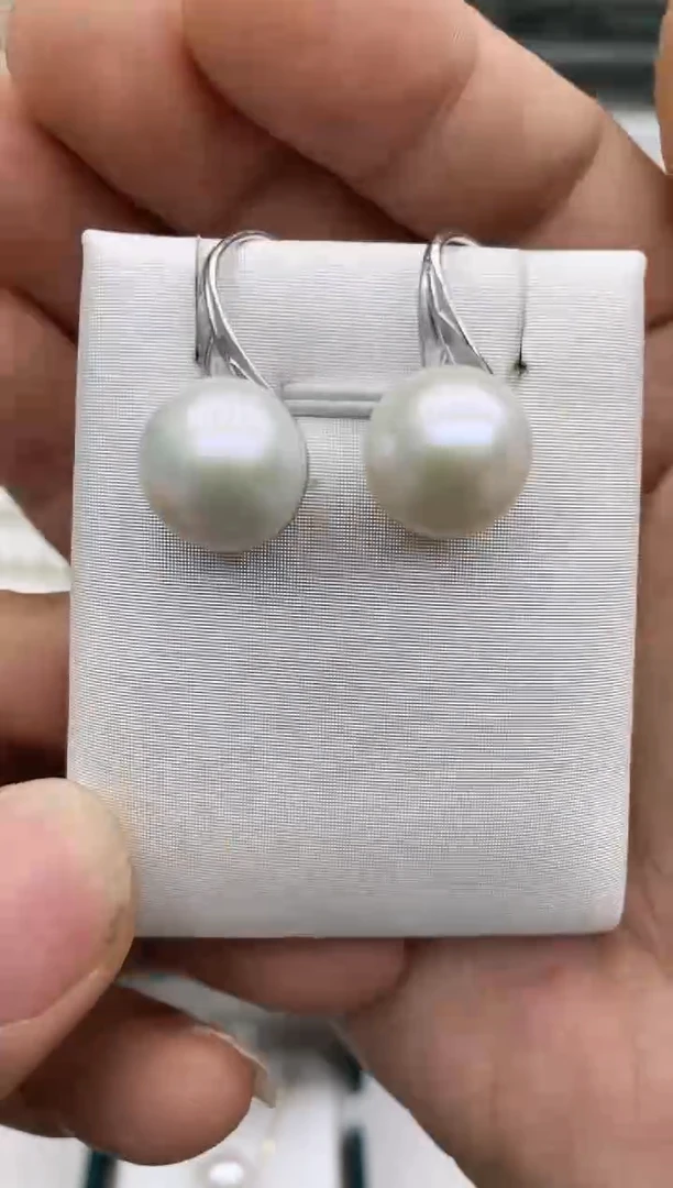 【闪购商品】淡水珍珠耳饰银S925镶嵌13-14高跟鞋