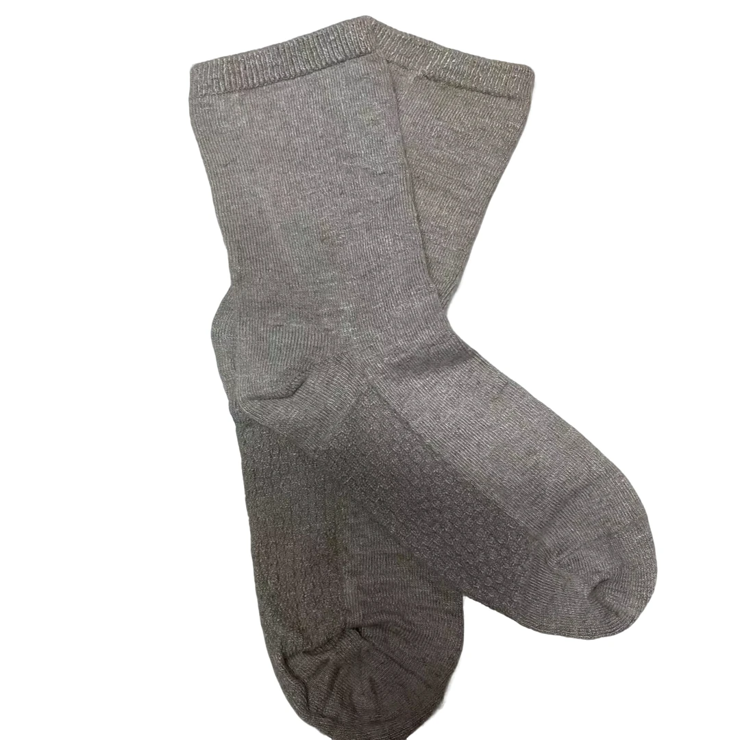 时尚纯色女士亚麻袜