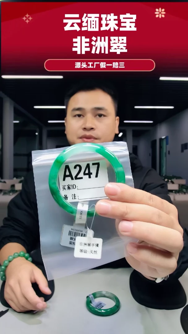 未镶嵌手镯石英质玉（非洲翠）58圈口A247