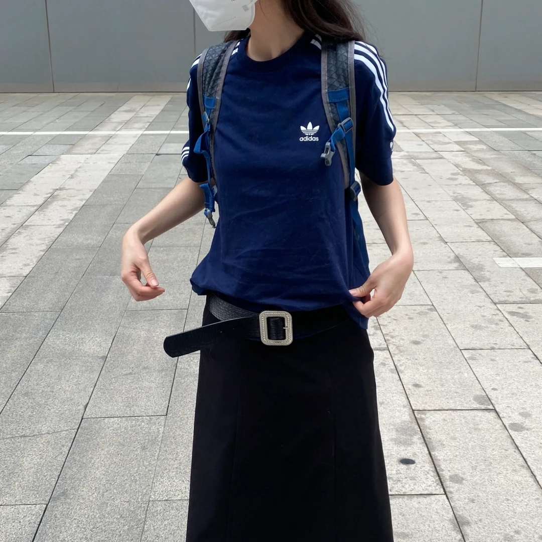 adidas阿迪达斯2025男女OVERSIZE TEE针织无领短T恤JP1059