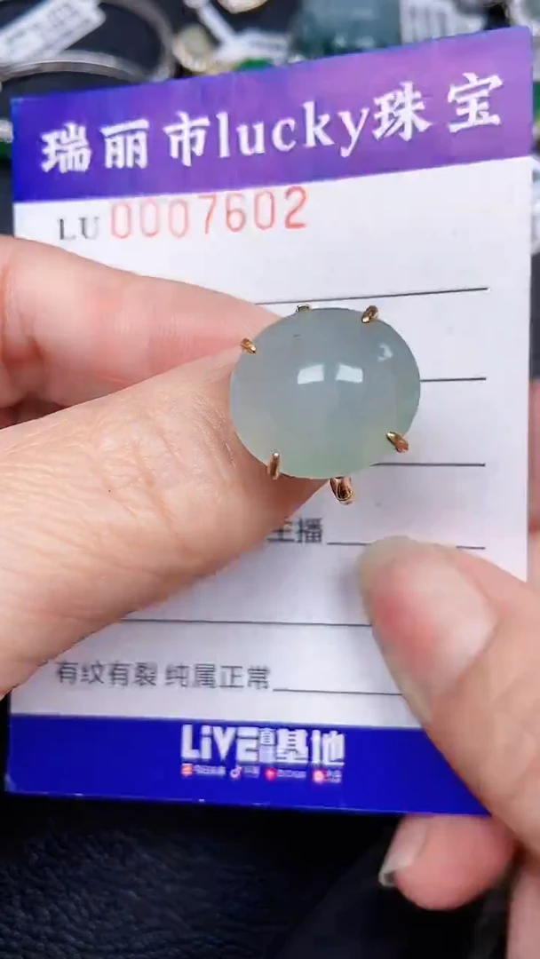 颈饰银S925镶嵌翡翠7602