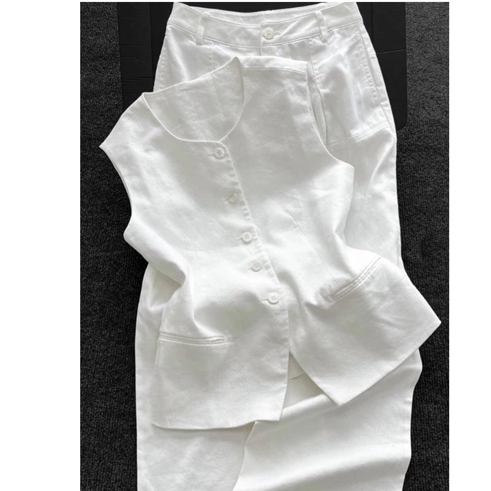 2025年夏季简约高级设计感轻奢百搭超好看休闲时髦上衣套装连衣裙