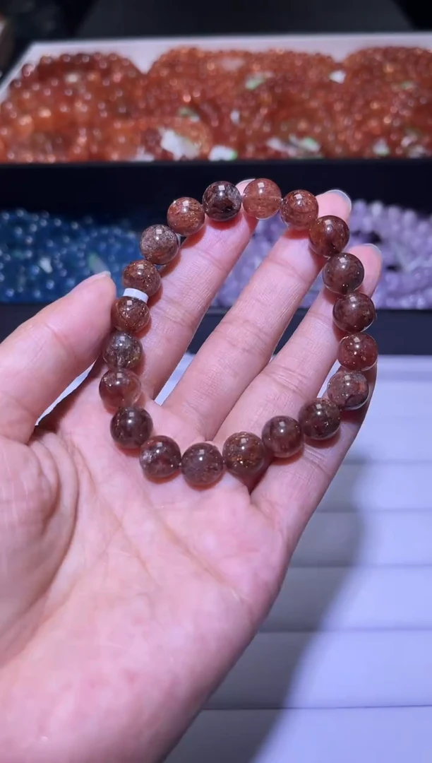 未镶嵌手链水晶J010-9mm黑金超单圈-多样性发其一