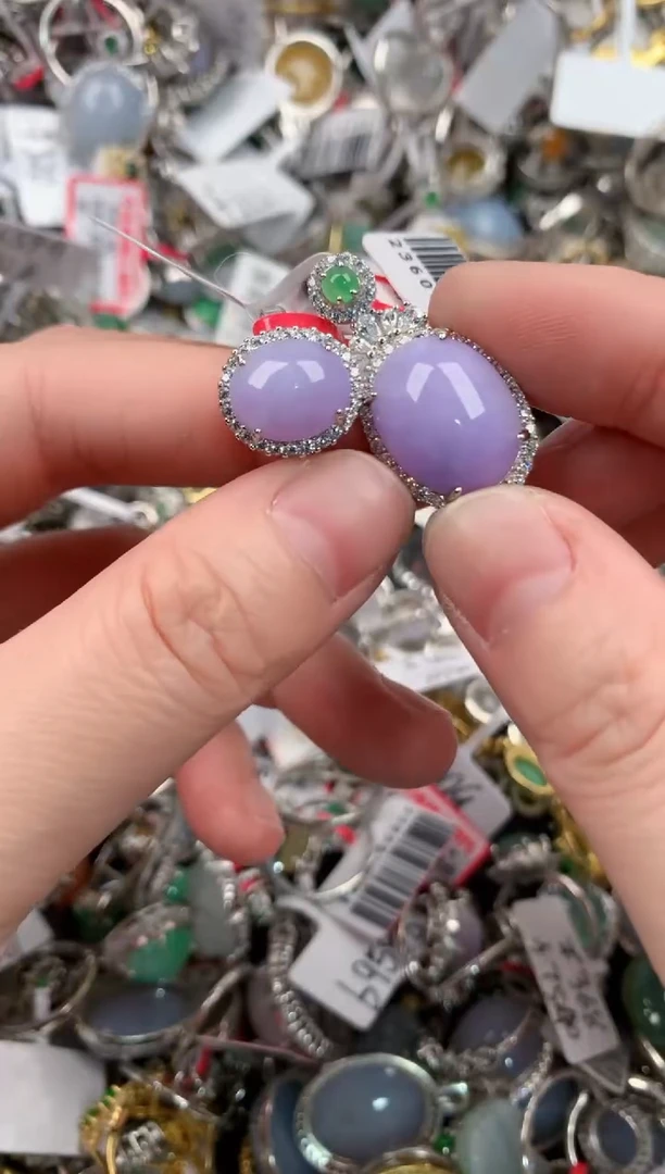 银S925镶嵌戒指翡翠999----10