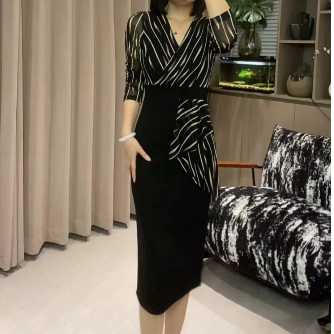 气质显瘦女人味高级感连衣裙YF587