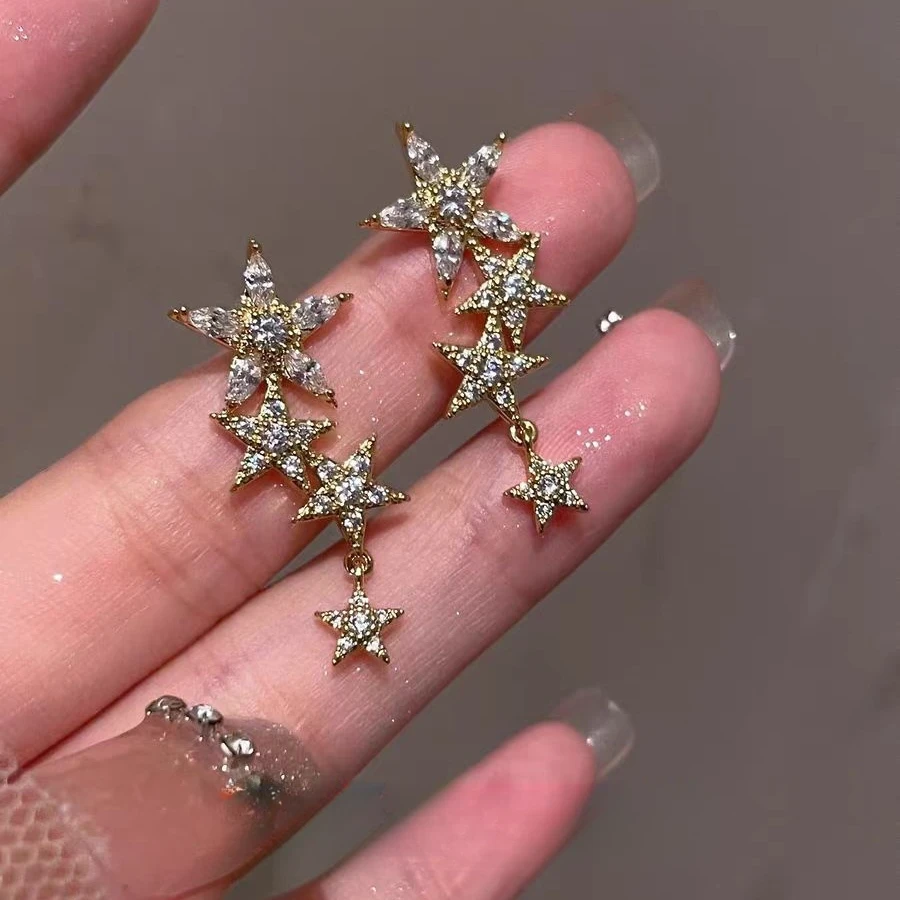 铜合金耳饰 耳环气质轻奢时尚百搭法式小众简约精致N1998