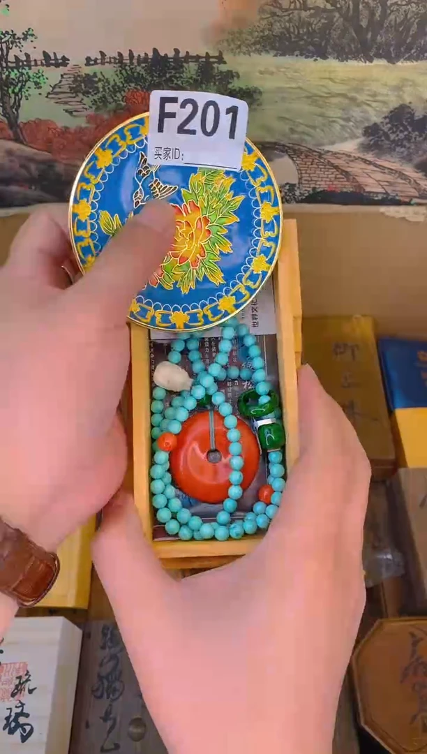 琉璃手工艺品F201瓷器手串多样性发一
