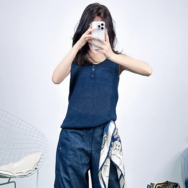 2025夏季新款纯色简约显瘦休闲百搭时尚圆领女款无袖背心吊带