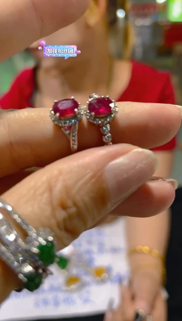 红宝石戒指未镶嵌天然A货宝石（多样性发货拍一件发件）