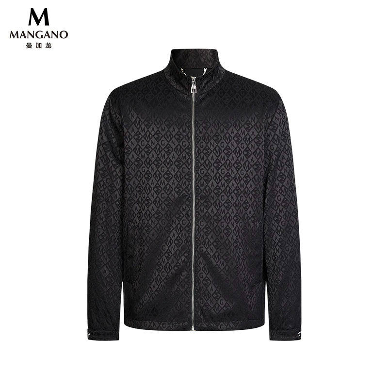曼加龙24秋季简闲夹克经典百搭立领男士夹克外套轻奢痞帅男装2174