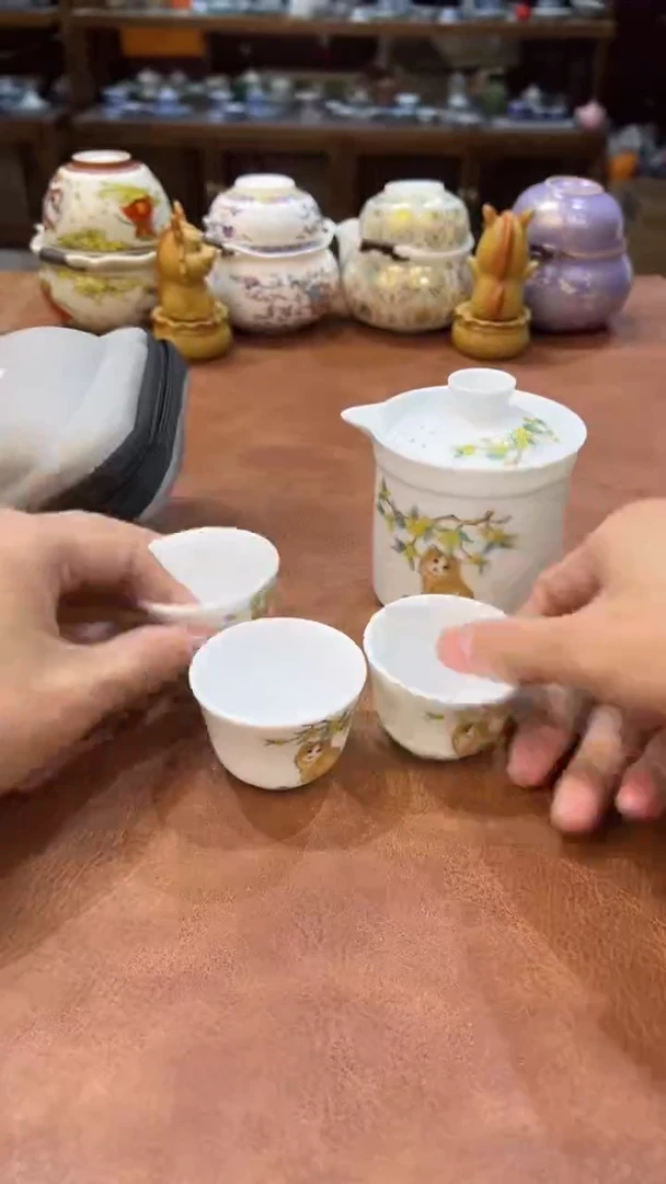 真的很便宜会开片的旅行茶具