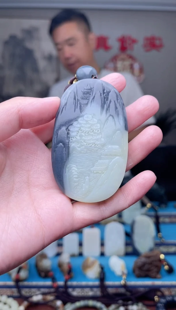 和田玉未镶嵌挂件1