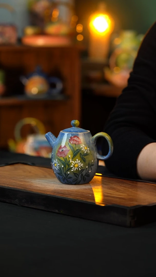 杯手绘心瓷陶瓷浮力