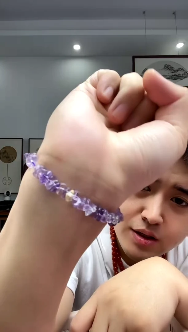 未镶嵌颈饰紫晶水晶手串