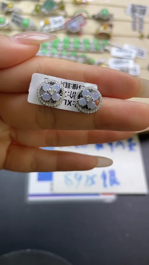 银S925镶嵌戒指翡翠翡翠 蛋面 银S925镶嵌