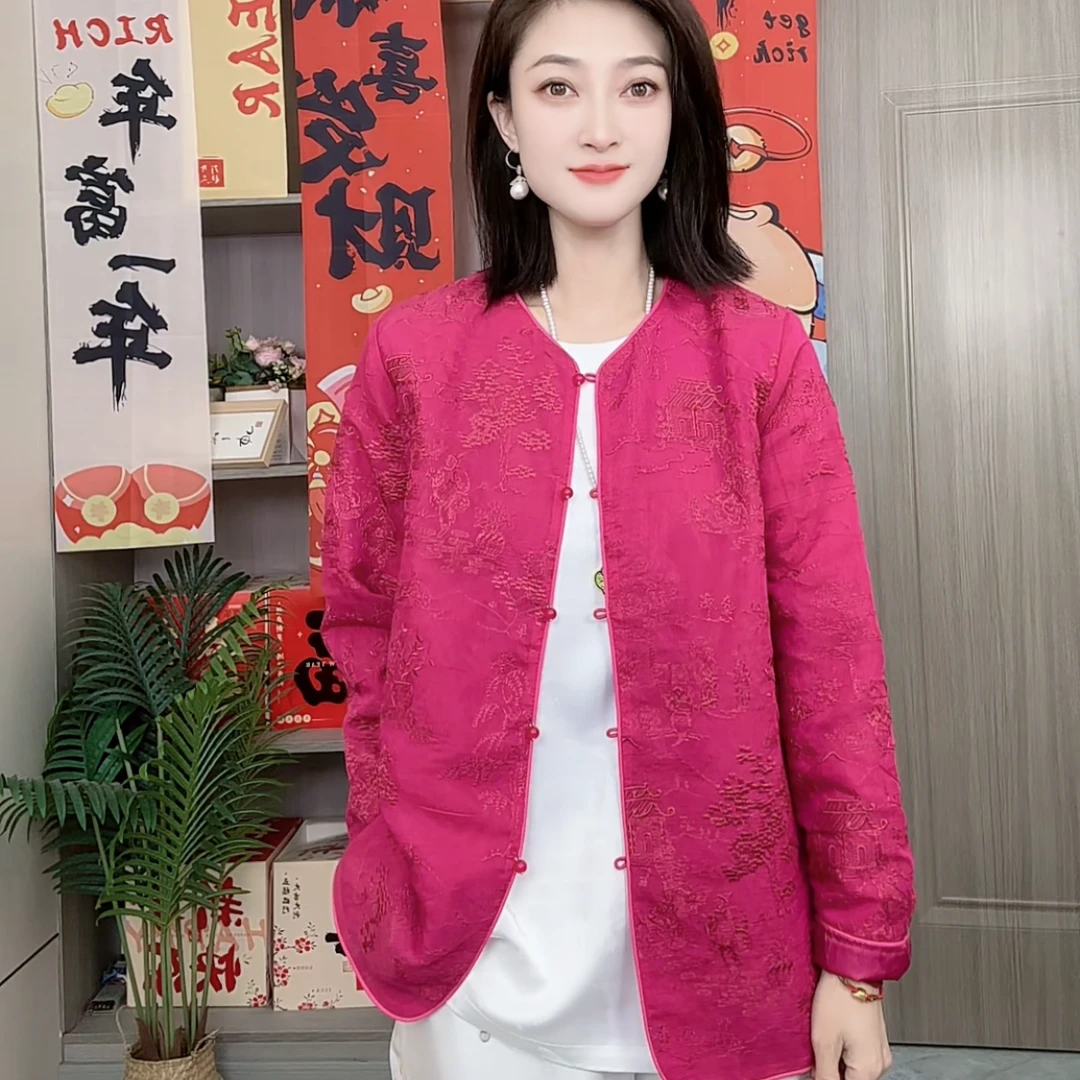 【亭台楼阁】新中式重工刺绣圆领短外套显瘦设计休闲百搭上衣