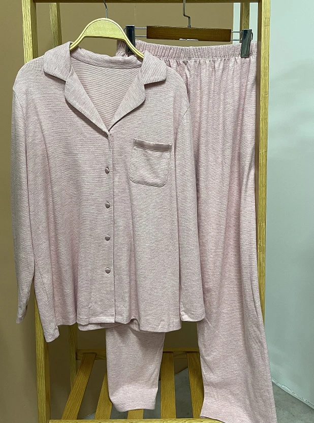 女保暖长裤长袖V领成人睡衣秋季秋冬时尚（默认微瑕，不退不换）