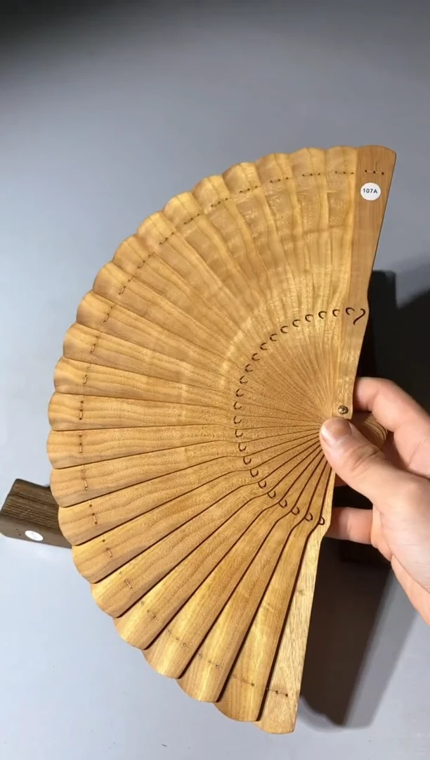 金丝楠107号18cm金丝楠木小叶桢楠扇子