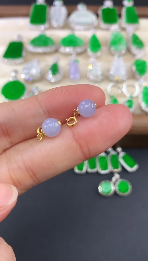 吊坠(不含链)18K金镶嵌翡翠3|380多样性发其一