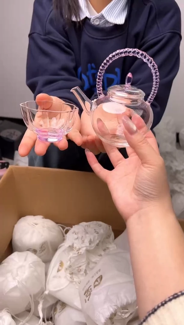 禾墨 栀意提梁壶浅紫色+杯子