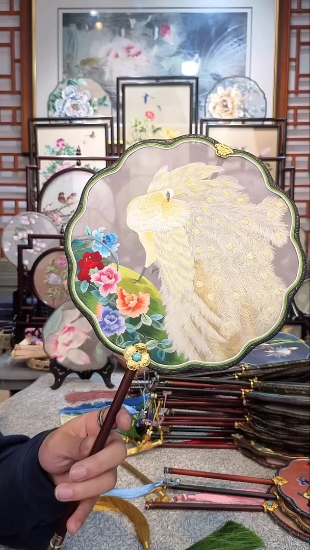 扇子纯手工苏绣团扇