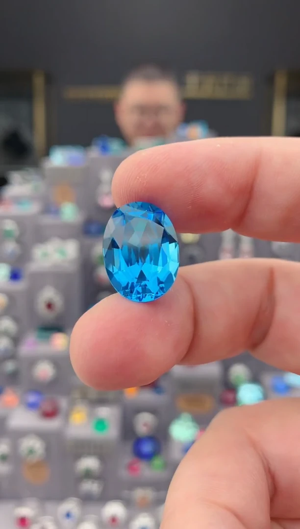 托帕石裸石15ct 托帕石 定制