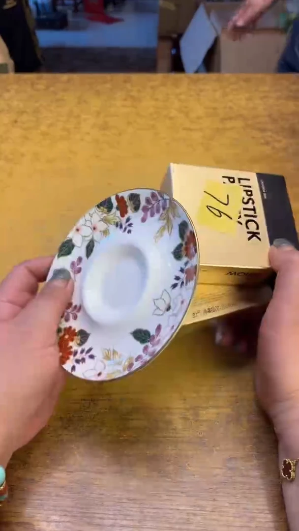 瓷器瓷瑕76猫内裤一对碗