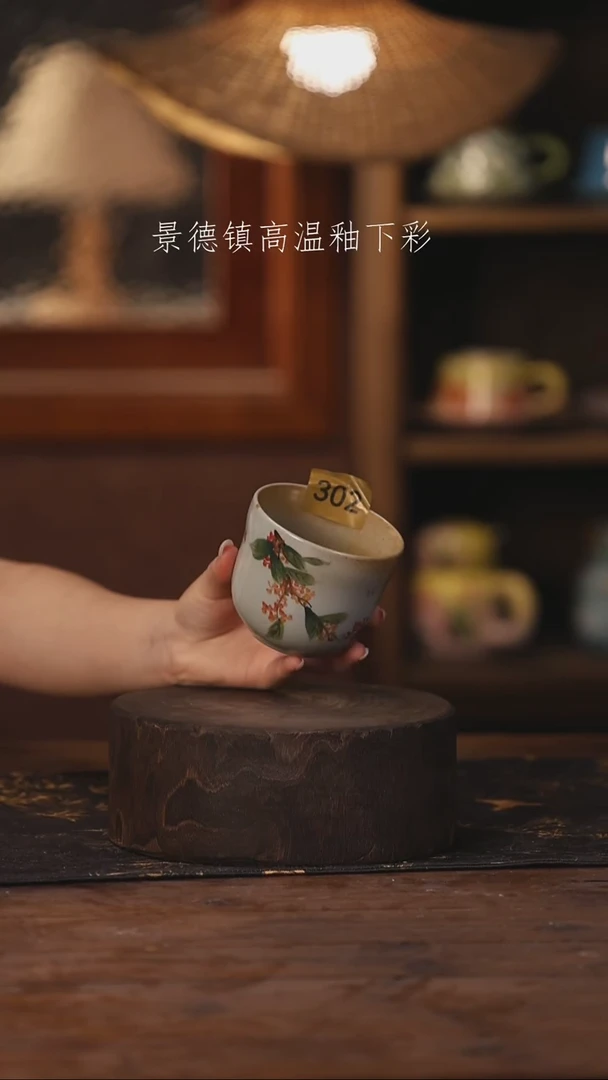 陶瓷景德镇高温釉下手绘陶瓷302