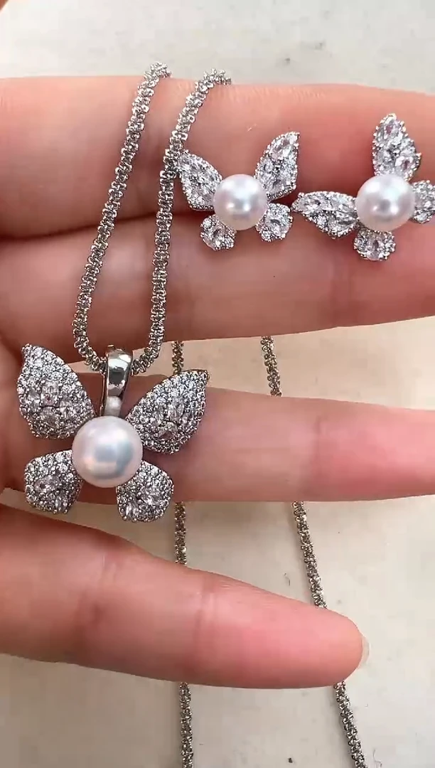 【闪购商品】淡水珍珠耳饰合金福叠套装