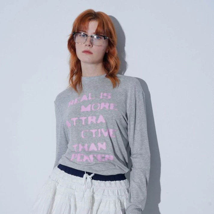 【LABER THREE X THE ENES】原创字母印花长袖T