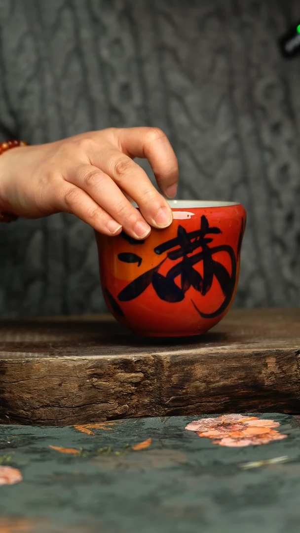 【闪购商品】杯釉下彩手工手绘同款陶器