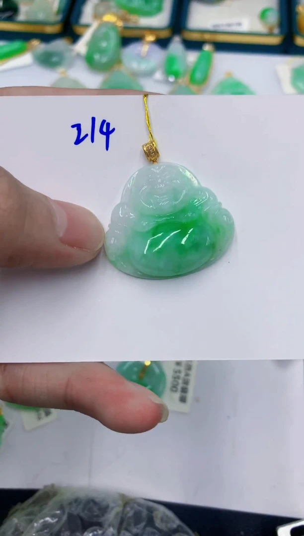 颈饰18K金镶嵌翡翠111111