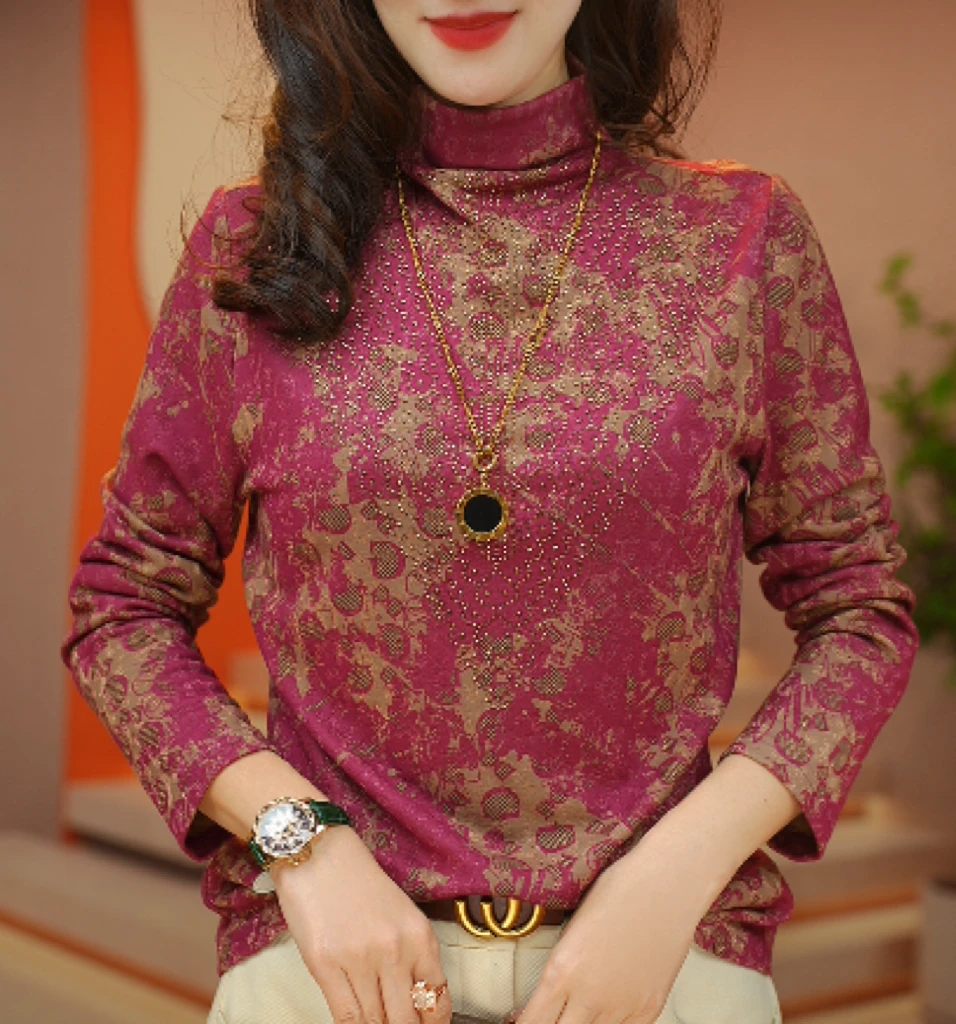 三2025年高弹高密加厚保暖可外穿显瘦遮肉百搭弹力上衣9125#