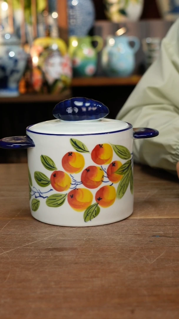 瓷片【简家甄选】景德镇设计师釉下手绘陶瓷餐具