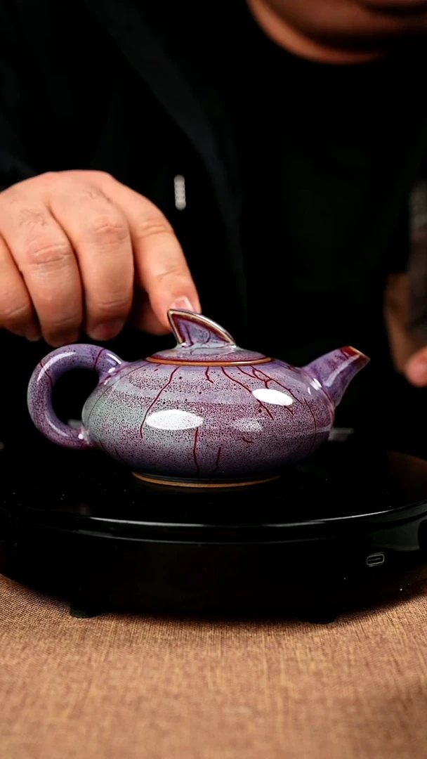 【闪购商品】85#国工一级品原矿钧瓷炉钧釉茶壶
