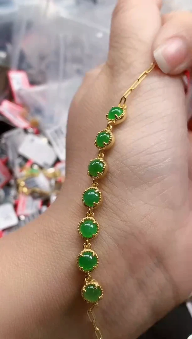 银S925镶嵌戒指翡翠天然A货缅甸翡翠