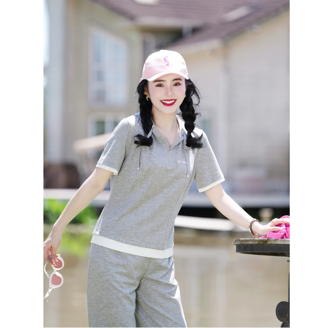 XII BASKET十二篮25夏新款时尚假两件微收腰连帽上衣7C65270170