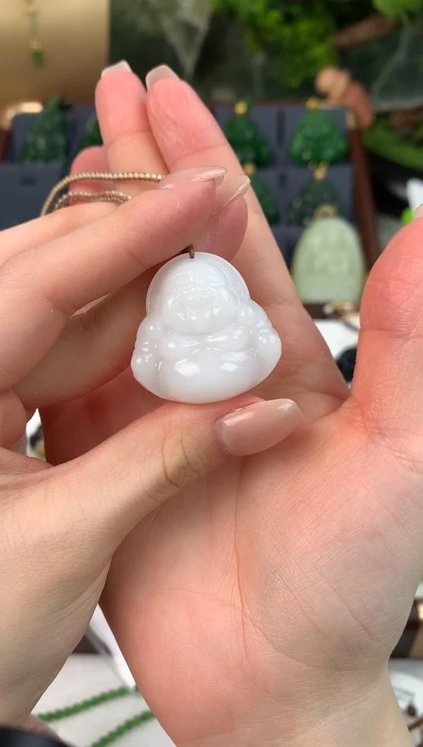 颈饰未镶嵌和田玉小*?吊坠30mm