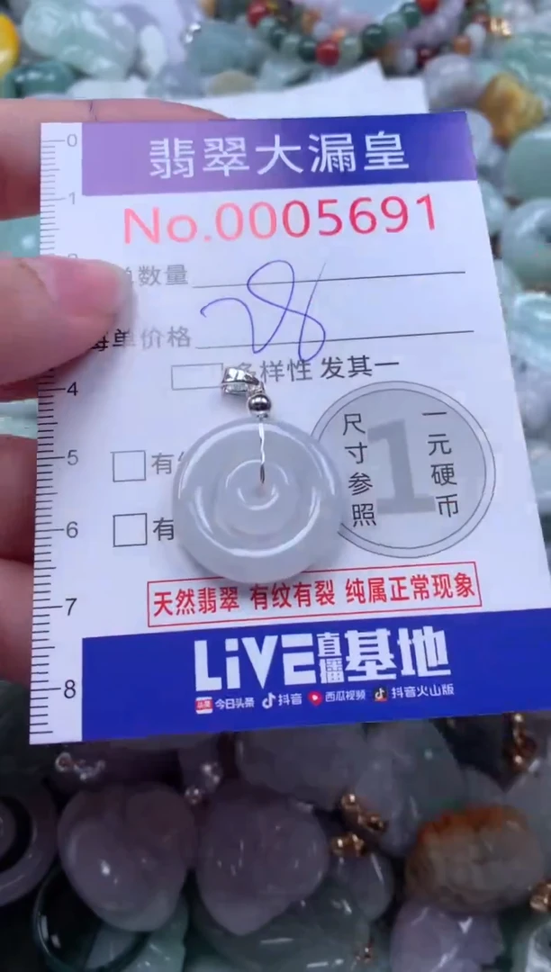 翡翠未镶嵌吊坠(不含链)5691