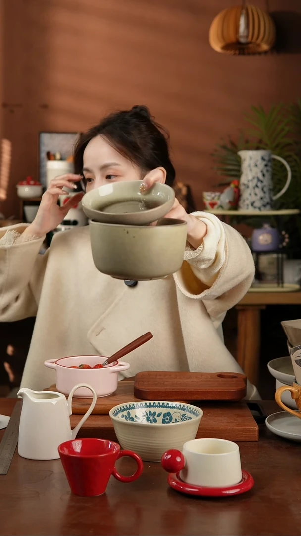 【闪购商品】碗粗陶面碗+粗陶小碟子 微瑕凑满20发货