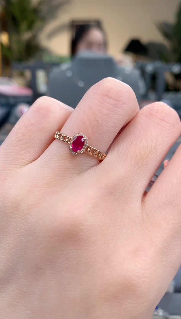 【闪购商品】红宝石戒指18K金镶嵌缅甸