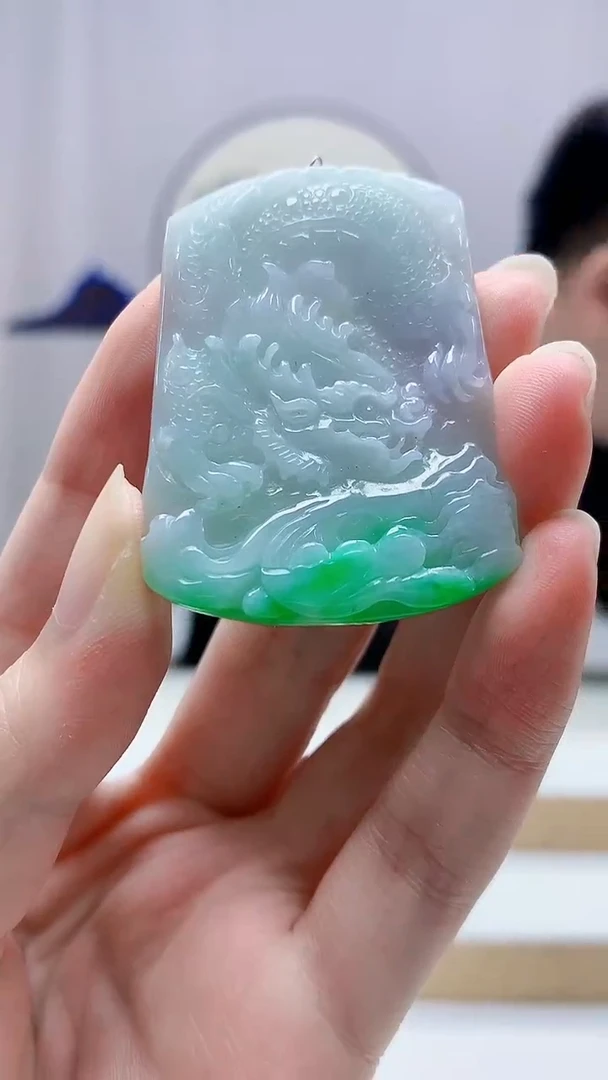 未镶嵌定制翡翠4868zm-毛货挂件山水32