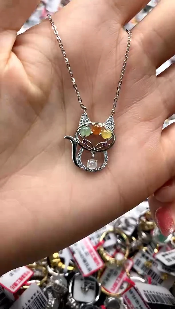 【闪购商品】翡翠戒指银S925镶嵌555555   3