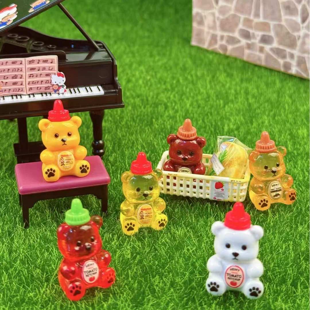 【开芯定制】莉娜熊果酱 高品树脂仿真食玩 树脂DIY配件摆件