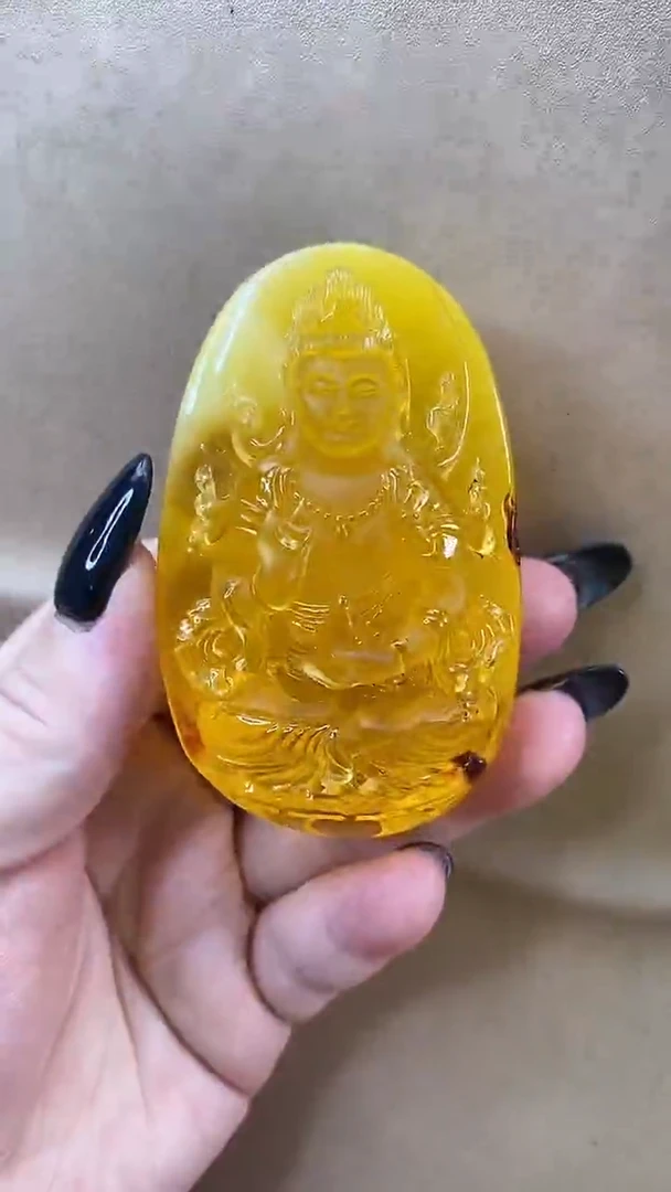 琥珀颈饰未镶嵌吊坠