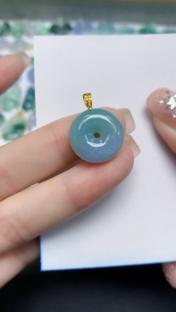 颈饰未镶嵌翡翠天然缅甸翡翠A货翡翠百元以上9元证书费自理