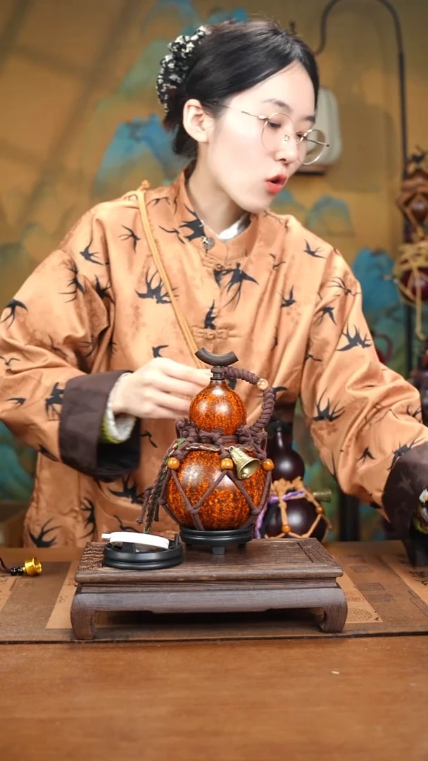 XZ045网兜款大漆酒葫芦（现货现发）