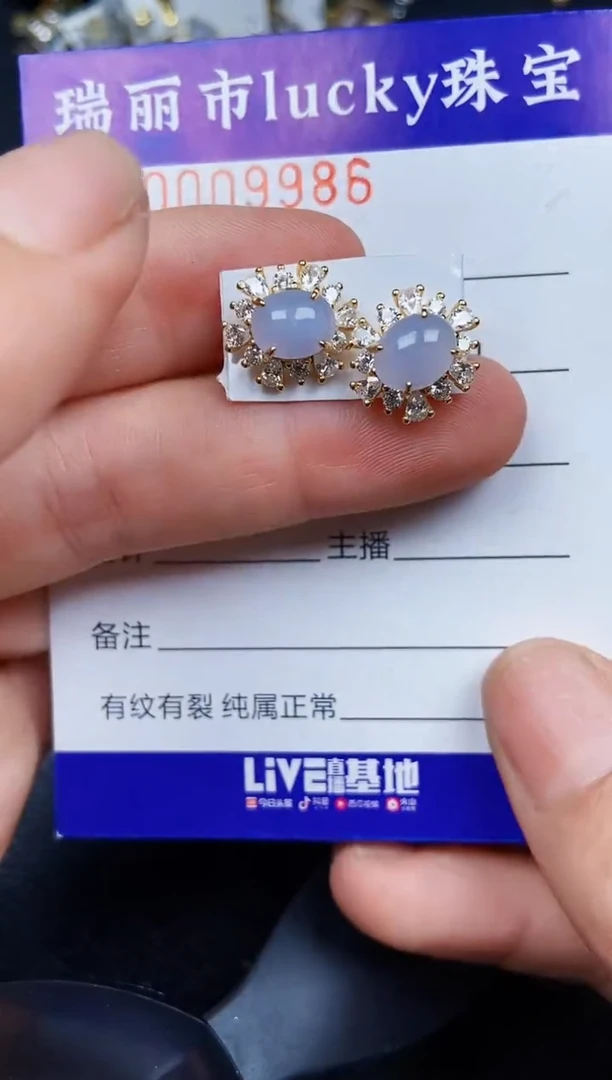 翡翠银S925镶嵌颈饰9986