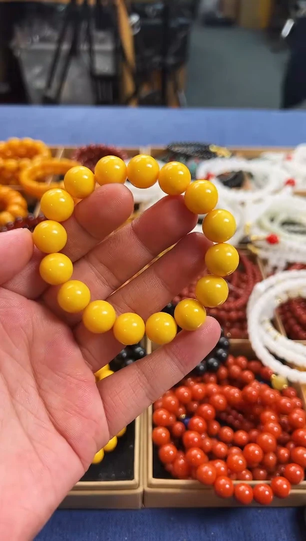 手串蜜蜡未镶嵌13+鸡油黄
