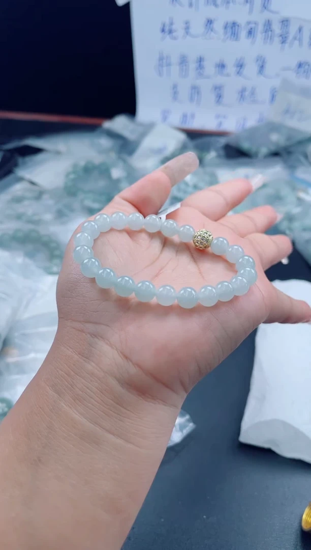 未镶嵌定制翡翠珠串